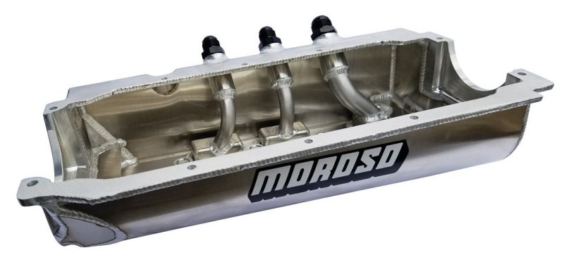 Moroso 21564 - Dart/Rocket Spread Rail Dirt Late Model (w/Three Pick Ups) Dry Sump 6.5in Aluminum Oil Pan Moroso 21564 - Dart/Rocket Spread Rail Dirt Late Model (w/Three Pick Ups) Dry Sump 6.5in Aluminum Oil Pan