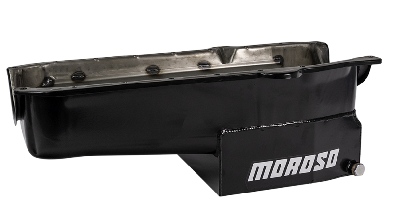 Moroso 21320 - 86-Up Chevrolet Small Block (w/1 Pc Rear Main Seal) Wet Sump 7qt 7.5in Steel Oil Pan - Black Moroso 21320 - 86-Up Chevrolet Small Block (w/1 Pc Rear Main Seal) Wet Sump 7qt 7.5in Steel Oil Pan - Black