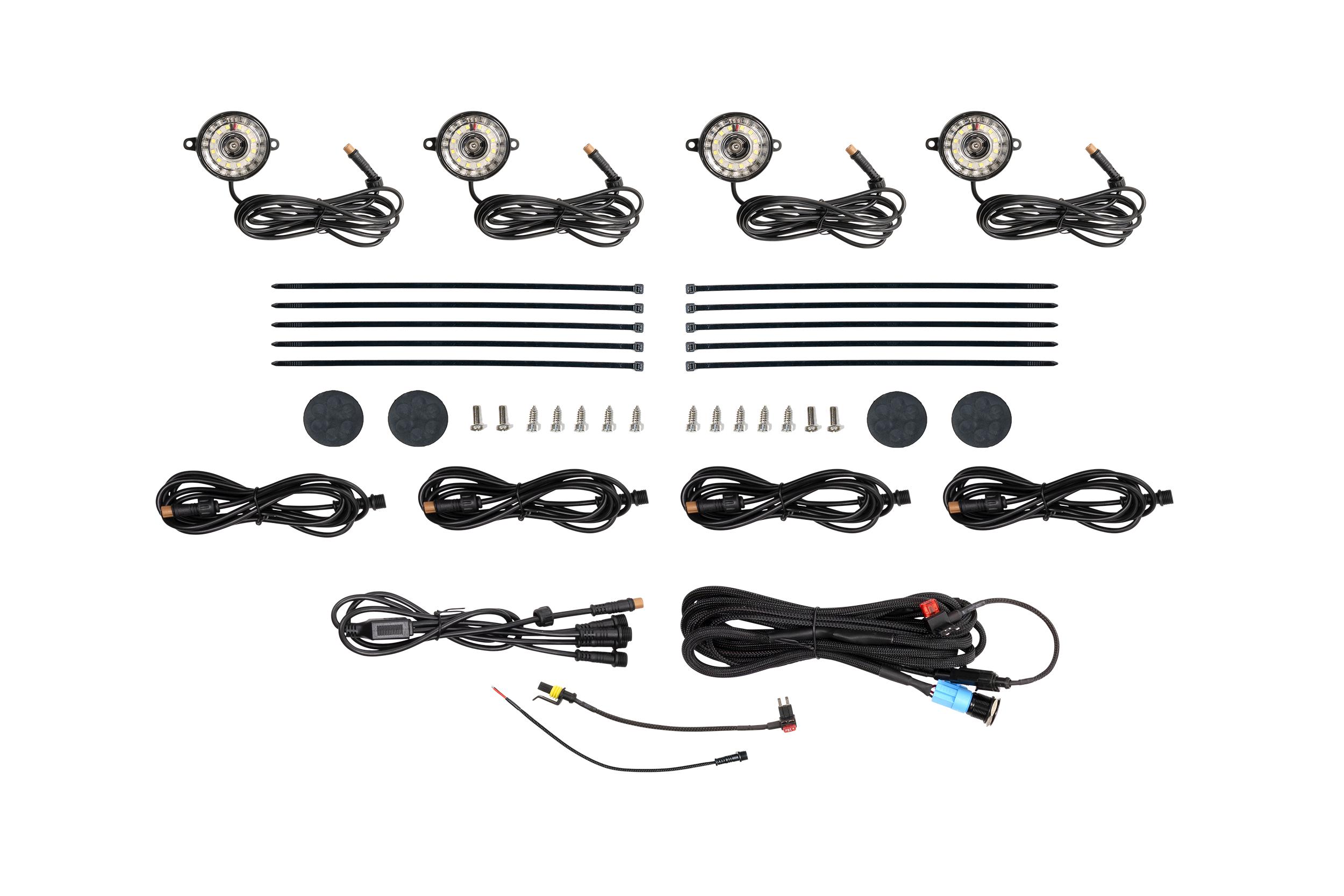 Morimoto XRL05 - Rock Light Kit: White LED / 4 Pack
