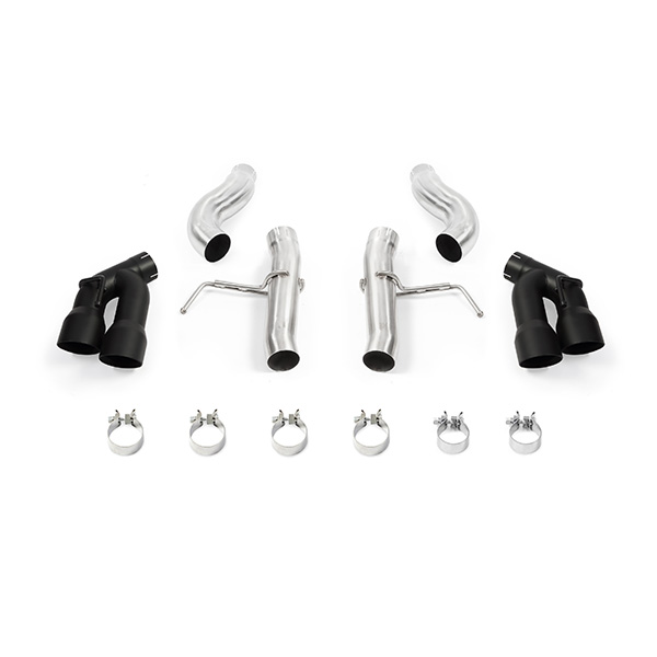 Mishimoto MMEXH-CAM4-16AQTRBK - 2016+ Chevrolet Camaro 2.0T Quad-Tip Race Axle-Back Exhaust w/ Black Tips