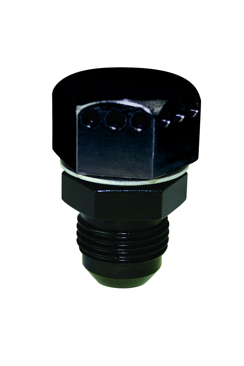 Moroso 22624 - Positive Seal Vented Fitting -10An Male - Aluminum - Single
