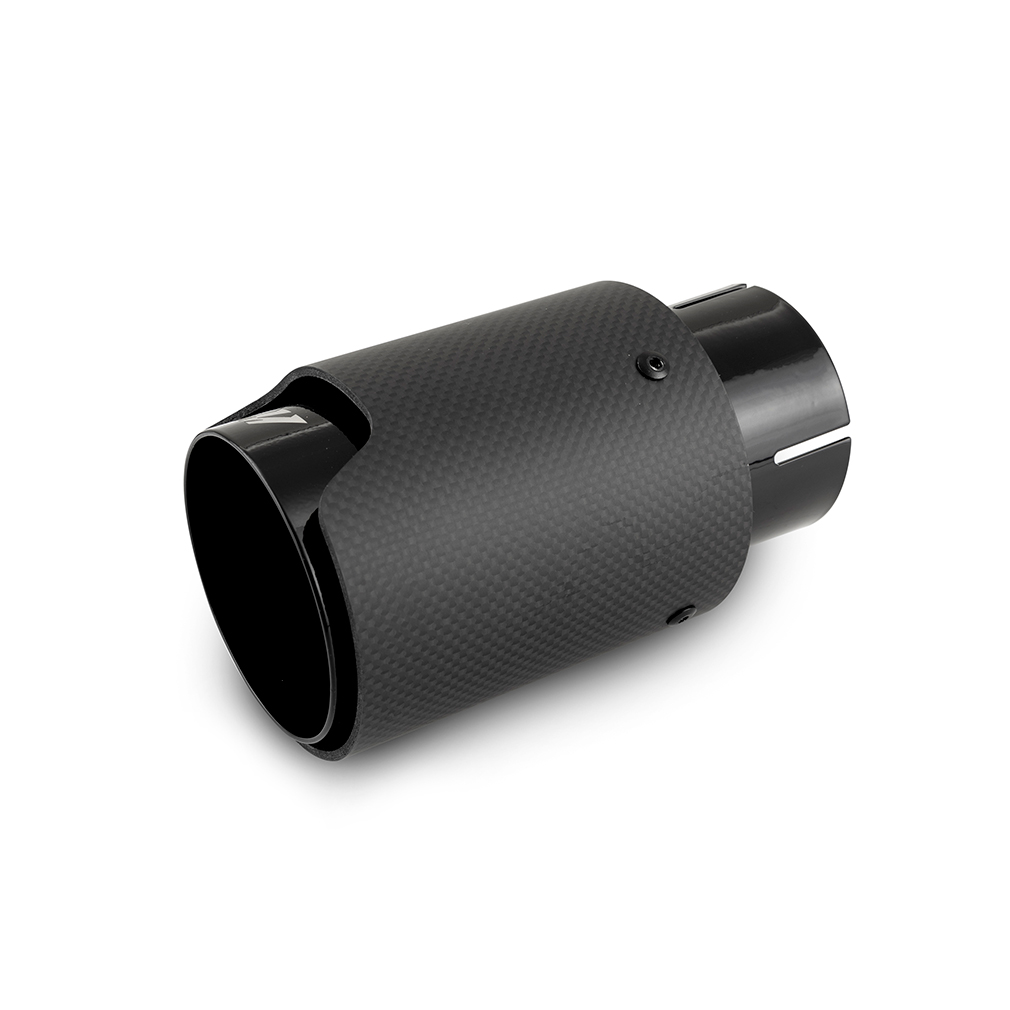 Mishimoto MMEXH-TIP-CFM25BK - Carbon Fiber Muffler Tip 2.5in Inlet 3.5in Outlet M Black