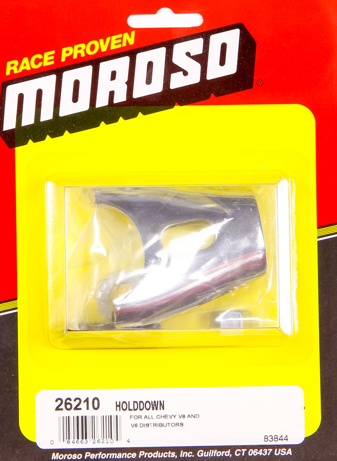 Moroso 26210 - Chevrolet V8/90 Degree V6 Distributor Hold Down Clamp - Chrome Plated Steel Moroso 26210 - Chevrolet V8/90 Degree V6 Distributor Hold Down Clamp - Chrome Plated Steel