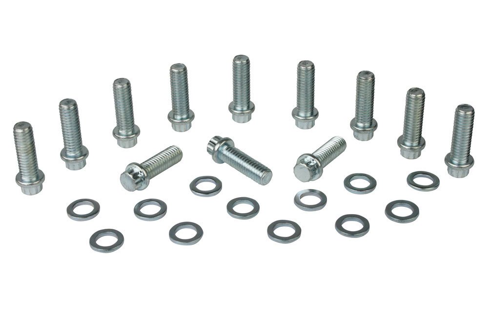 Moroso 38400 - Chevrolet Small Block Intake Manifold Bolt Kit - 3/8in-16 x 1-1/8in - Set of 12 Moroso 38400 - Chevrolet Small Block Intake Manifold Bolt Kit - 3/8in-16 x 1-1/8in - Set of 12