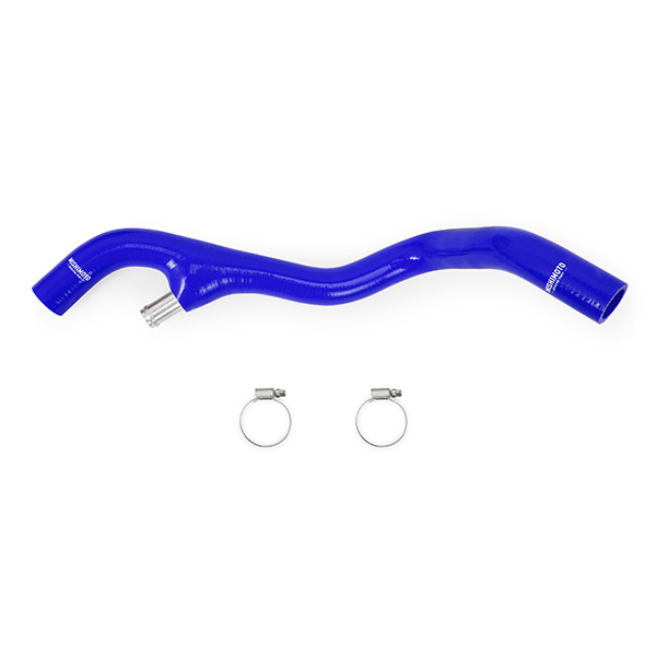 Mishimoto MMHOSE-F2D-03EBL - 03-04 Ford F-250/F-350 6.0L Powerstroke Lower Overflow Blue Silicone Hose Kit
