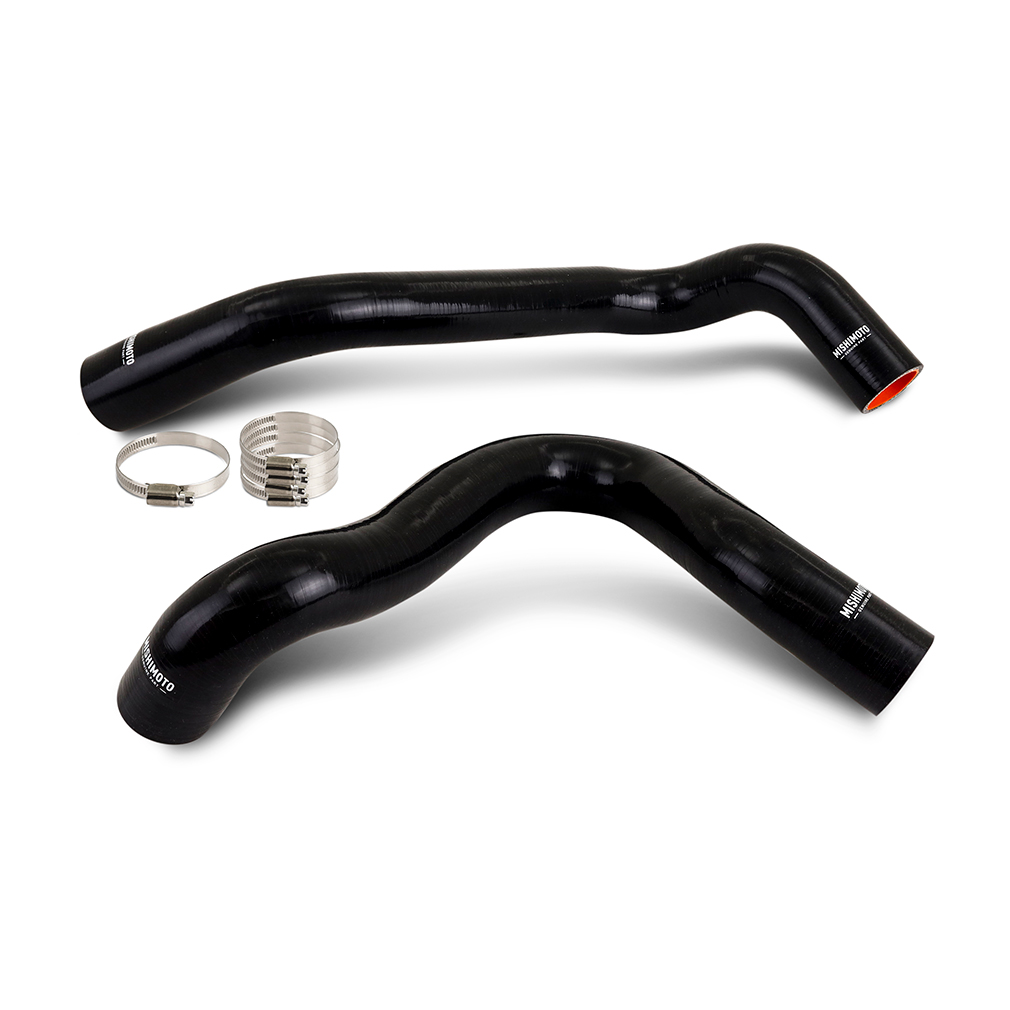 Mishimoto MMHOSE-F2D-99RRBK - 99-01 Ford F-250 7.3L Coolant Hose Kit Upper Reroute BK