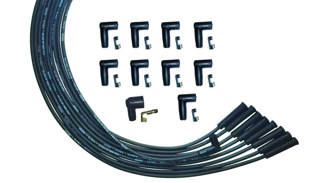 Moroso 51001 - Universal V8 Str Plug HEI Unsleeved Ultra Spark Plug Wire Set - Black Moroso 51001 - Universal V8 Str Plug HEI Unsleeved Ultra Spark Plug Wire Set - Black