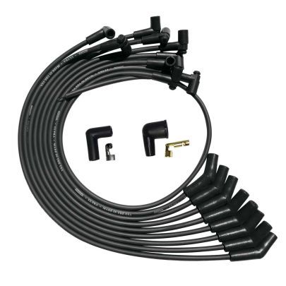 Moroso 51070 - SB Ford 260289302 135 Deg Plug Boots HEI Unsleeved Ultra Spark Plug Wire Set - Black Moroso 51070 - SB Ford 260289302 135 Deg Plug Boots HEI Unsleeved Ultra Spark Plug Wire Set - Black