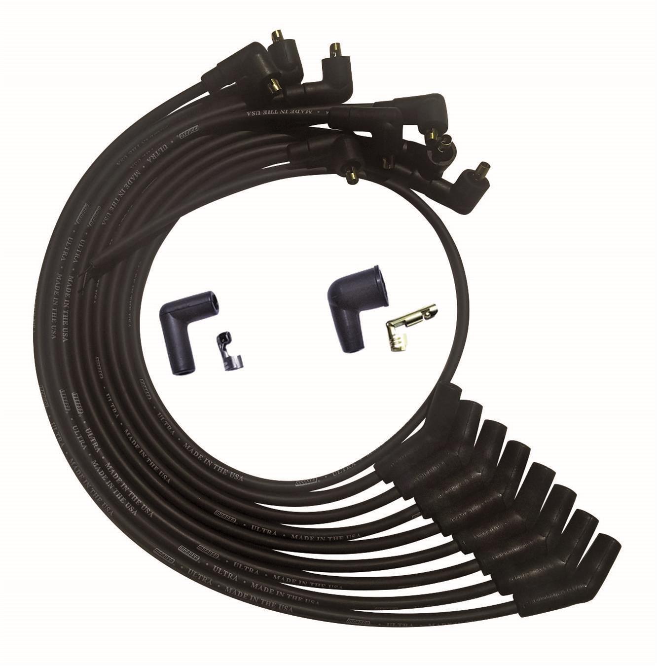 Moroso 51071 - SB Ford 260289302 135 Deg Plug End Non-HEI Unsleeved Ultra Spark Plug Wire Set - Black Moroso 51071 - SB Ford 260289302 135 Deg Plug End Non-HEI Unsleeved Ultra Spark Plug Wire Set - Black