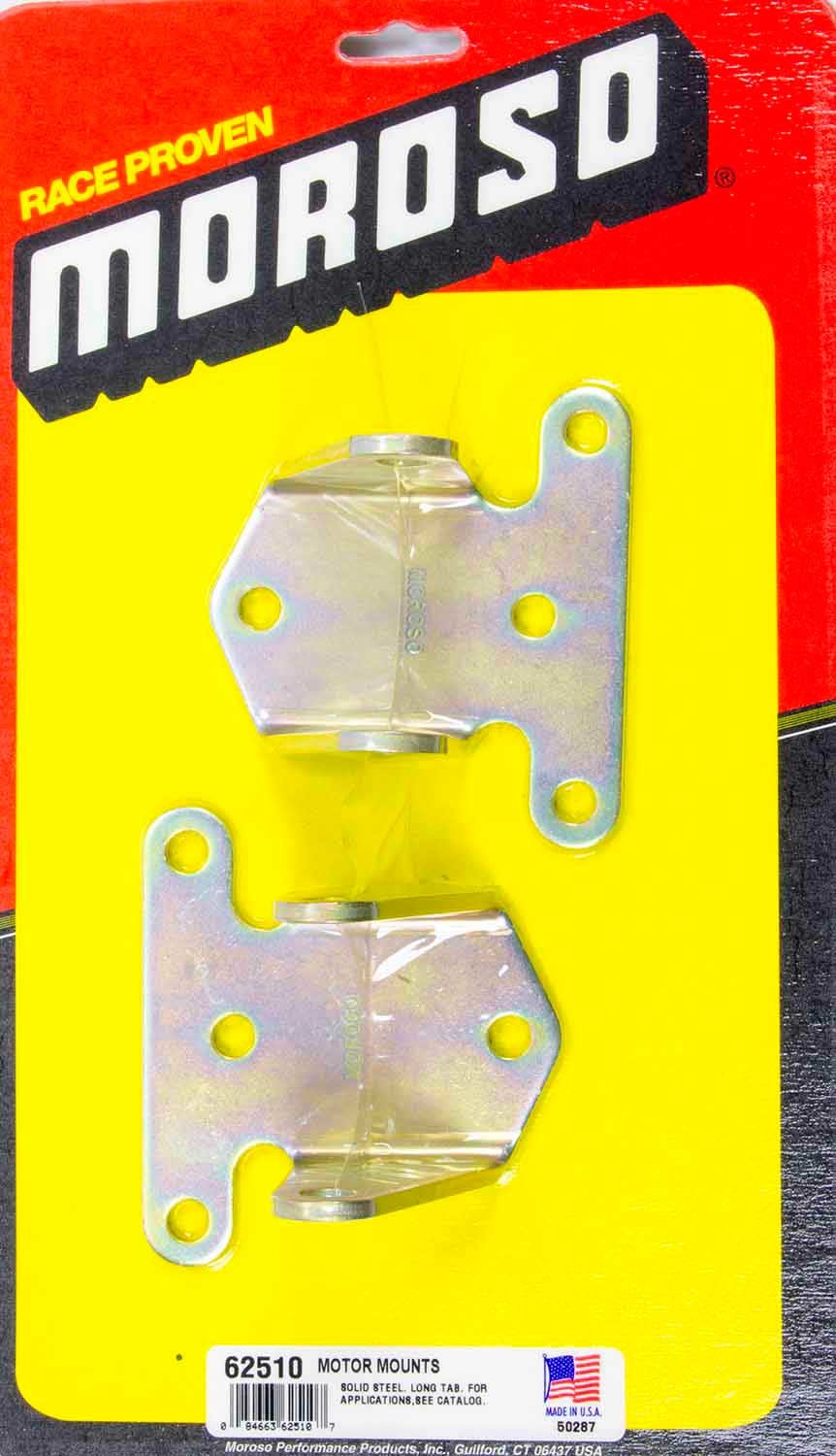 Moroso 62510 - Chevrolet Big Block/Small Block Motor Mounts - 2-1/8in x 2-3/8in x 3/16in - Steel - 2 Pack Moroso 62510 - Chevrolet Big Block/Small Block Motor Mounts - 2-1/8in x 2-3/8in x 3/16in - Steel - 2 Pack