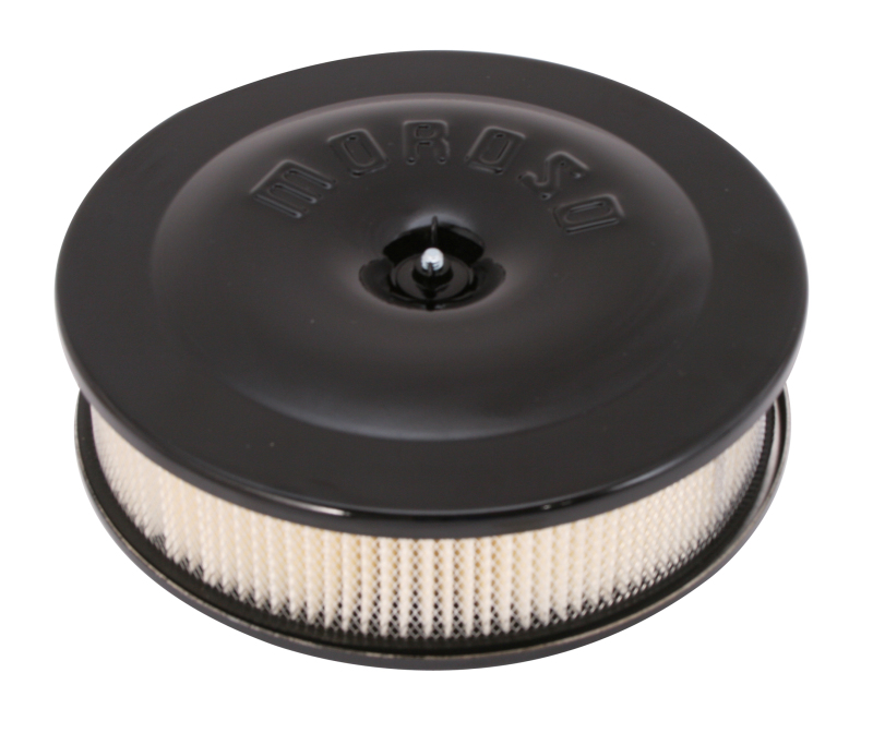 Moroso 66303 - Race/Street Air Cleaner - 8-1/2in x 2-3/8in Filter - Aluminum - Black Powder Coat Moroso 66303 - Race/Street Air Cleaner - 8-1/2in x 2-3/8in Filter - Aluminum - Black Powder Coat