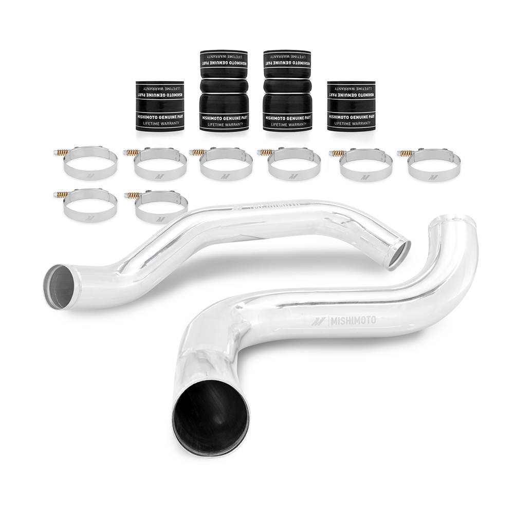 Mishimoto MMICP-F2D-99KP - 99-03 Ford 7.3L Powerstroke PSD Intercooler Pipe/Boot Kit - Polished
