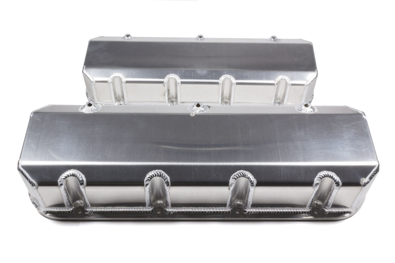 Moroso 68486 - Chevrolet Big Block (w/Symmetrical Port) Valve Cover - Exhaust Pockets/Intake Tubes - Alum