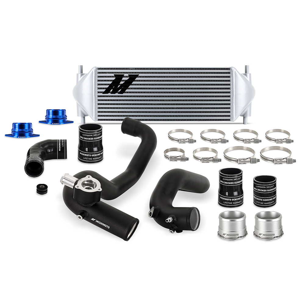 Mishimoto MMINT-BR23-21KBSL - 2021+ Ford Bronco 2.3L Intercooler Kit - Black Pipes/Silver Core Mishimoto MMINT-BR23-21KBSL - 2021+ Ford Bronco 2.3L Intercooler Kit - Black Pipes/Silver Core