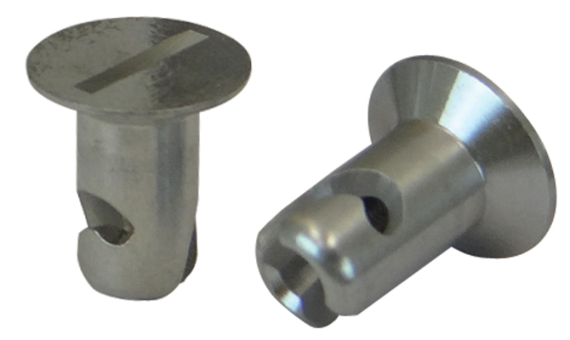 Moroso 71296 - Quick Fastener - Flush Head - 5/16in x .450in - Aluminum - 10 Pack