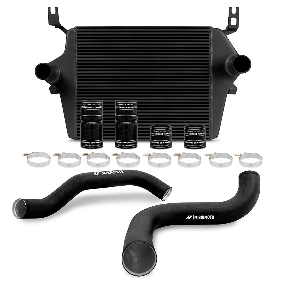 Mishimoto MMINT-F2D-99KBKBK - 99-03 Ford 7.3L Powerstroke PSD Black Intercooler Kit w/ Black Pipes Mishimoto MMINT-F2D-99KBKBK - 99-03 Ford 7.3L Powerstroke PSD Black Intercooler Kit w/ Black Pipes