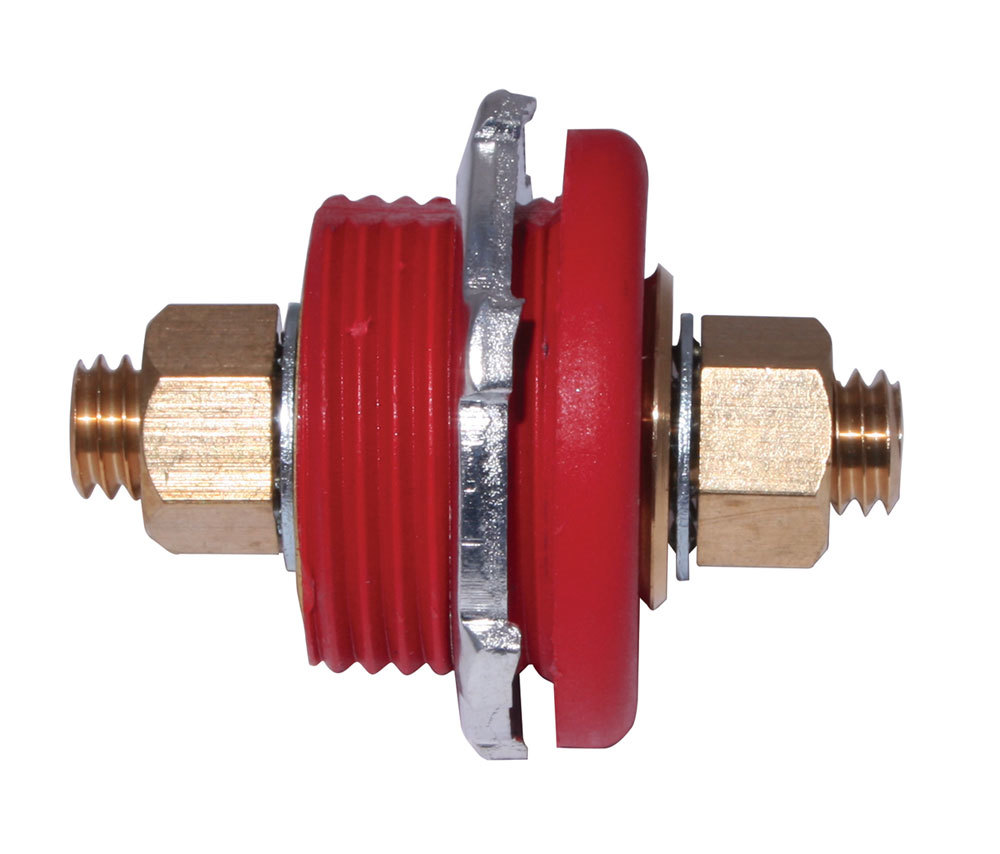 Moroso 74144 - Thru-Panel Connector - Red - Single Moroso 74144 - Thru-Panel Connector - Red - Single
