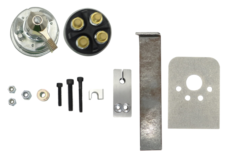 Moroso 74119 - Battery & Alternator Disconnect Switch Mounting Kit w/Switch - Morse Cable