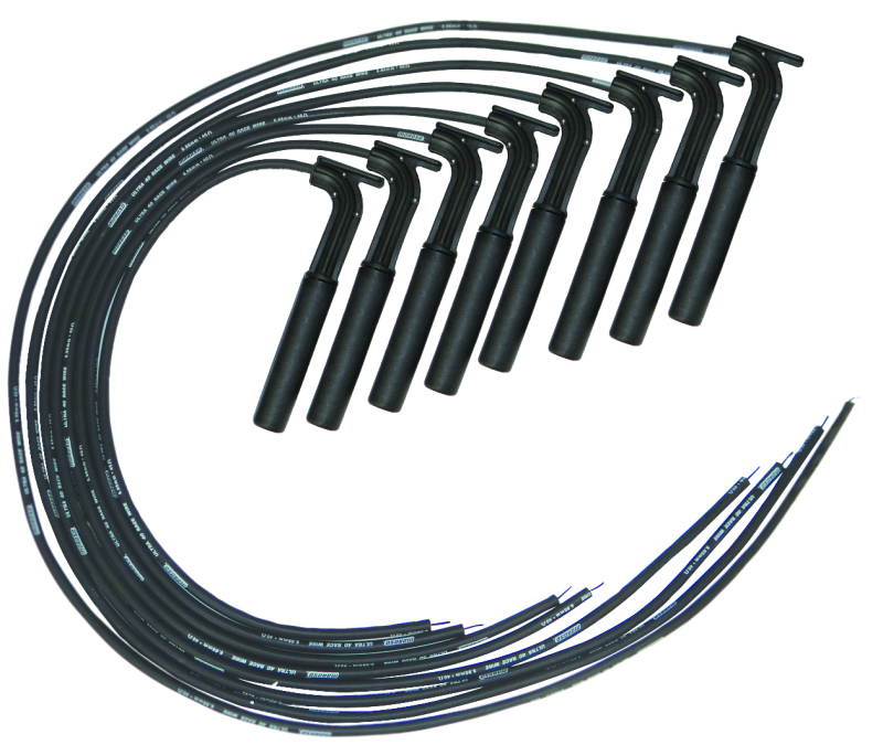 Moroso 73805 - Universal/Hemi/BAE-AJPE Ignition Wire Set - Ultra 40 - Unsleeved - Long Handle - Black