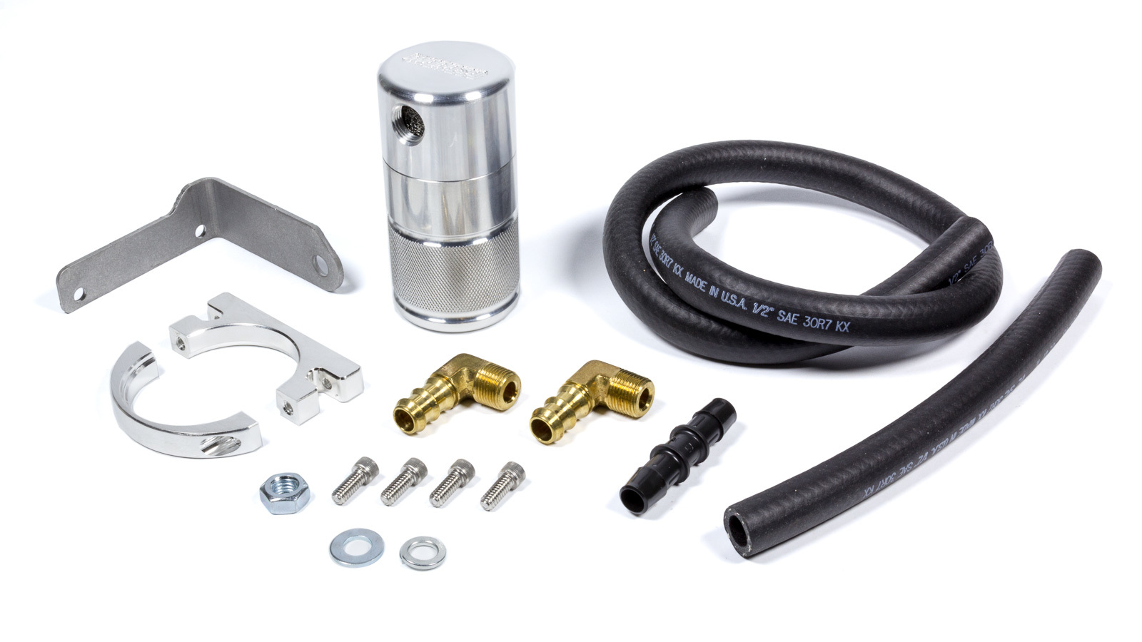 Moroso 85696 - Dodge Challenger 5.7/6.4L (w/Shaker Hood) Air/Oil Separator Catch Can - Billet Aluminum Moroso 85696 - Dodge Challenger 5.7/6.4L (w/Shaker Hood) Air/Oil Separator Catch Can - Billet Aluminum