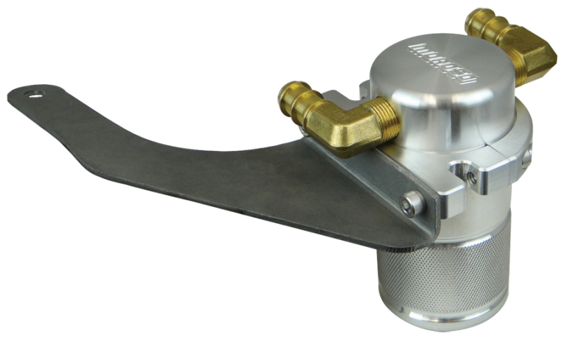 Moroso 85684 - 15-18 Ford Mustang EcoBoost Air/Oil Separator Catch Can - Small Body - Billet Aluminum