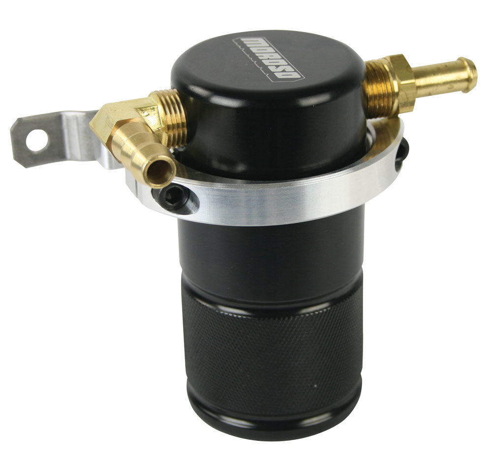 Moroso 85601 - 90-05 Mazda Miata Air/Oil Separator Catch Can - Small Body - Billet Aluminum - Black Finish Moroso 85601 - 90-05 Mazda Miata Air/Oil Separator Catch Can - Small Body - Billet Aluminum - Black Finish