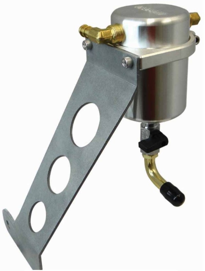 Moroso 85521 - 05-13 Chevrolet Corvette/06-13 ZO6 Air/Oil Separator Catch Can - Large Body - Billet Aluminum