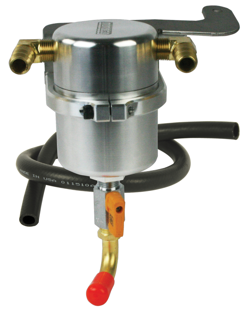 Moroso 85491 - 11-14 Ford Roush Mustang (Supercharged) Air/Oil Separator Catch Can - Billet Aluminum