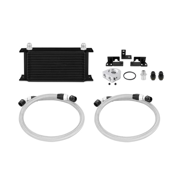 Mishimoto MMOC-WRA-07BK - 07-11 Jeep Wrangler JK Oil Cooler Kit - Black