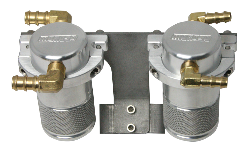 Moroso 85654 - 04-07 Subaru STi (w/Front Mount Intercooler) Air/Oil Separator Catch Can - Billet Aluminum