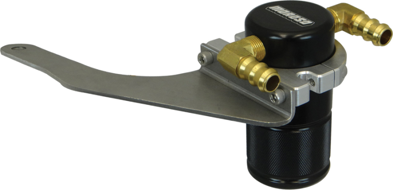 Moroso 85681 - 15-17 Ford Mustang GT Air/Oil Separator Catch Can - Small Body - Billet Aluminum - Black Moroso 85681 - 15-17 Ford Mustang GT Air/Oil Separator Catch Can - Small Body - Billet Aluminum - Black