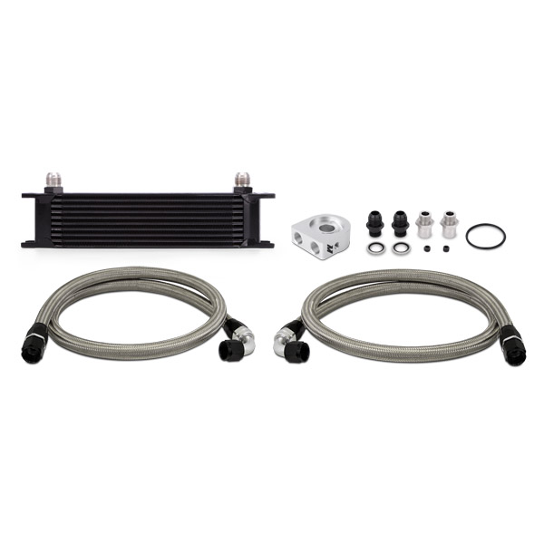 Mishimoto MMOC-UBK - Universal 10 Row Oil Cooler Kit - Black