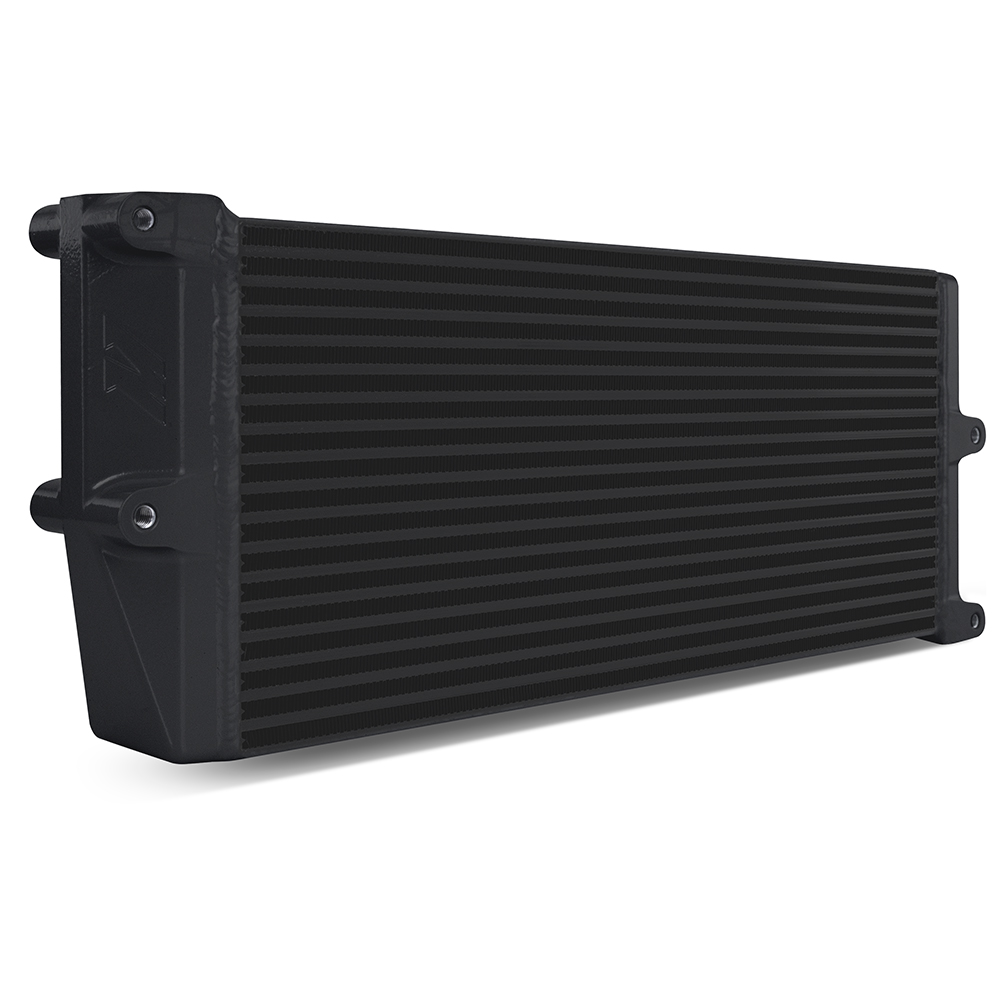 Mishimoto MMOC-OO-17BK - Heavy-Duty Oil Cooler - 17in. Opposite-Side Outlets - Black