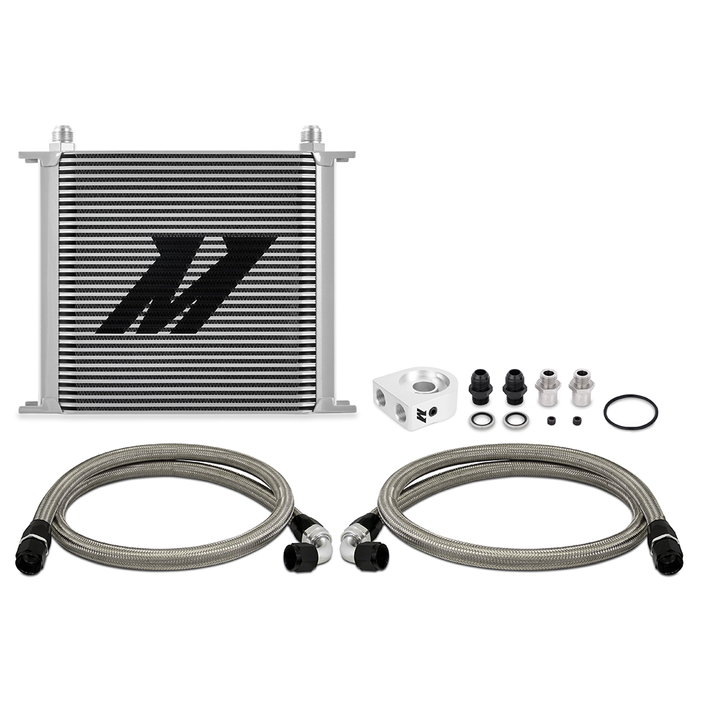 Mishimoto MMOC-U34SL - Universal Oil Cooler Kit 34-Row Silver