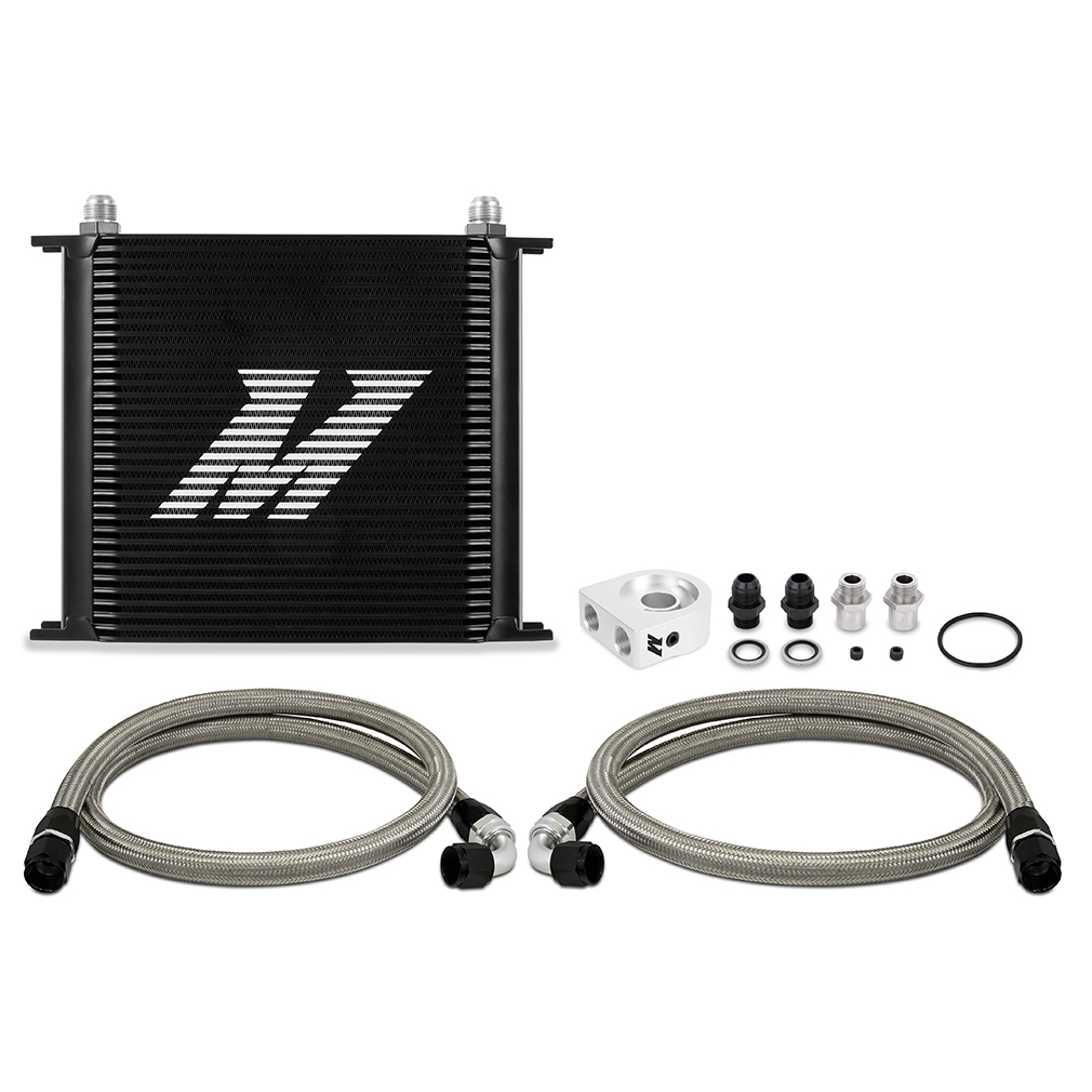 Mishimoto MMOC-U34BK - Universal Oil Cooler Kit 34-Row Black