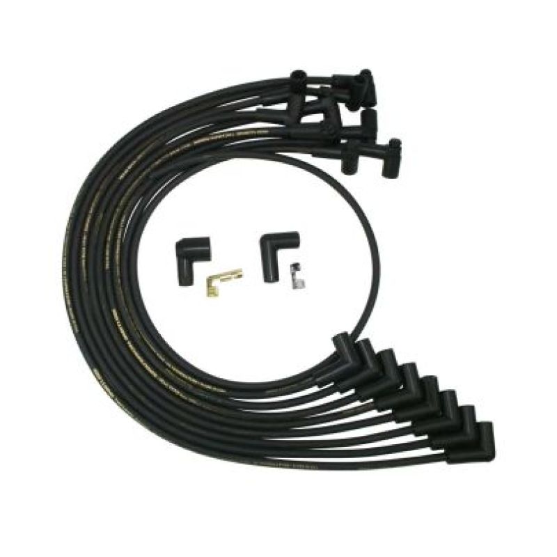 Moroso 9862M - Chevrolet Small Block HEI Over V/C Unsleeved 90 Degree Mag Tune Ignition Wire Set - Black