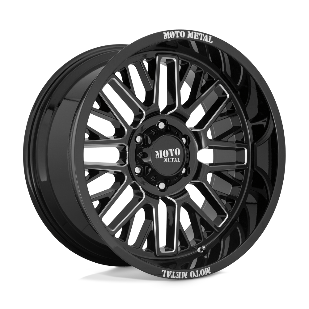 Moto Metal MO80229058300 - Mo802 Warlock 20X9 Gloss Black Milled