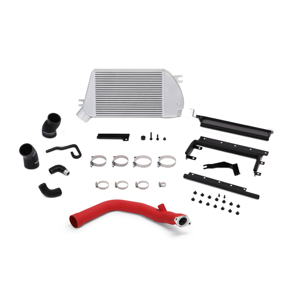 Mishimoto MMTMIC-WRX-15RSL - 2015 Subaru WRX Top-Mount Intercooler Kit - Powder Coated Silver & Wrinkle Red Pipes Mishimoto MMTMIC-WRX-15RSL - 2015 Subaru WRX Top-Mount Intercooler Kit - Powder Coated Silver & Wrinkle Red Pipes