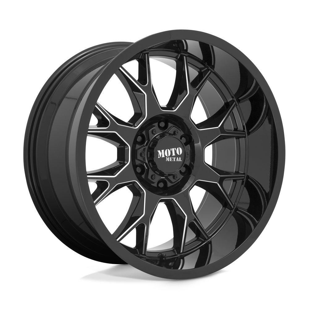 Moto Metal MO80629068300 - Mo806 20X9 Gloss Black Milled Moto Metal MO80629068300 - Mo806 20X9 Gloss Black Milled