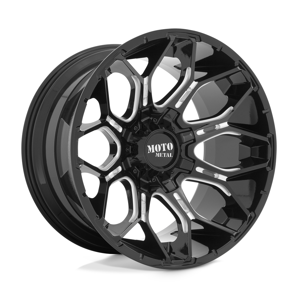 Moto Metal MO80829088300 - Mo808 Sniper 20X9 Gloss Black Milled Moto Metal MO80829088300 - Mo808 Sniper 20X9 Gloss Black Milled