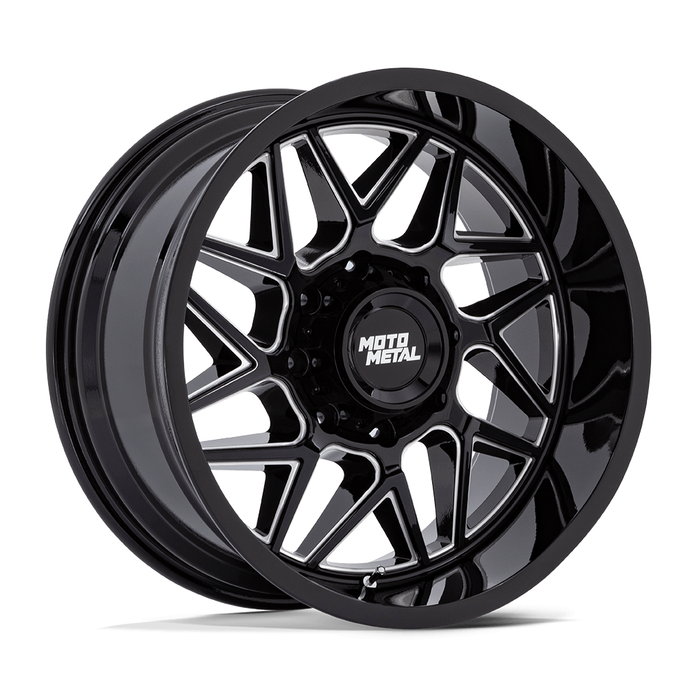 Moto Metal MO812BE20106318N - Mo812 Turbine 20X10 Gloss Black Milled