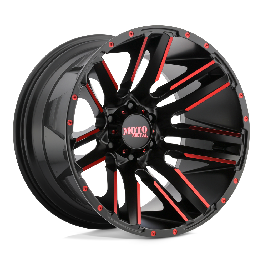 Moto Metal MO97821068524NRC - Mo978 Razor 20X10 Satin  Black Machined Red Tint