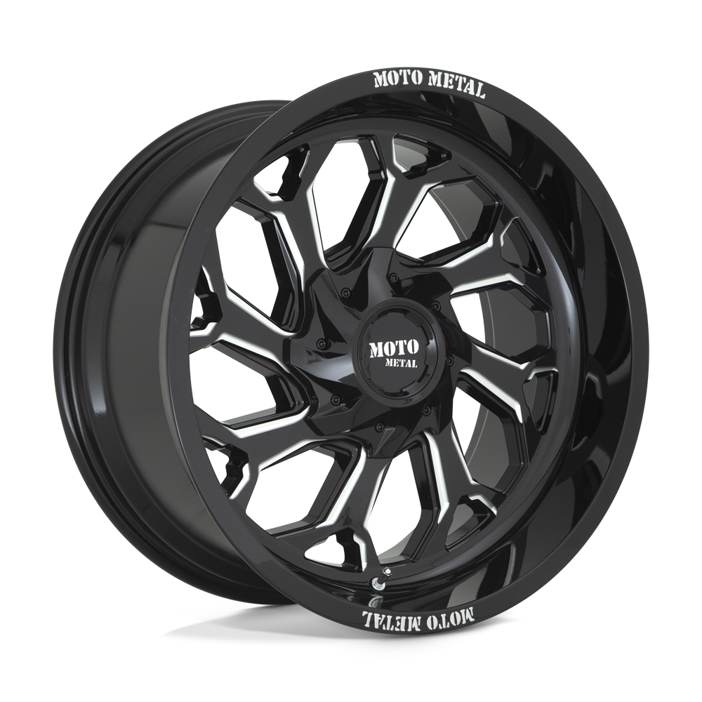 Moto Metal MO99921035318N - Mo999 20X10 Gloss Black Milled Moto Metal MO99921035318N - Mo999 20X10 Gloss Black Milled
