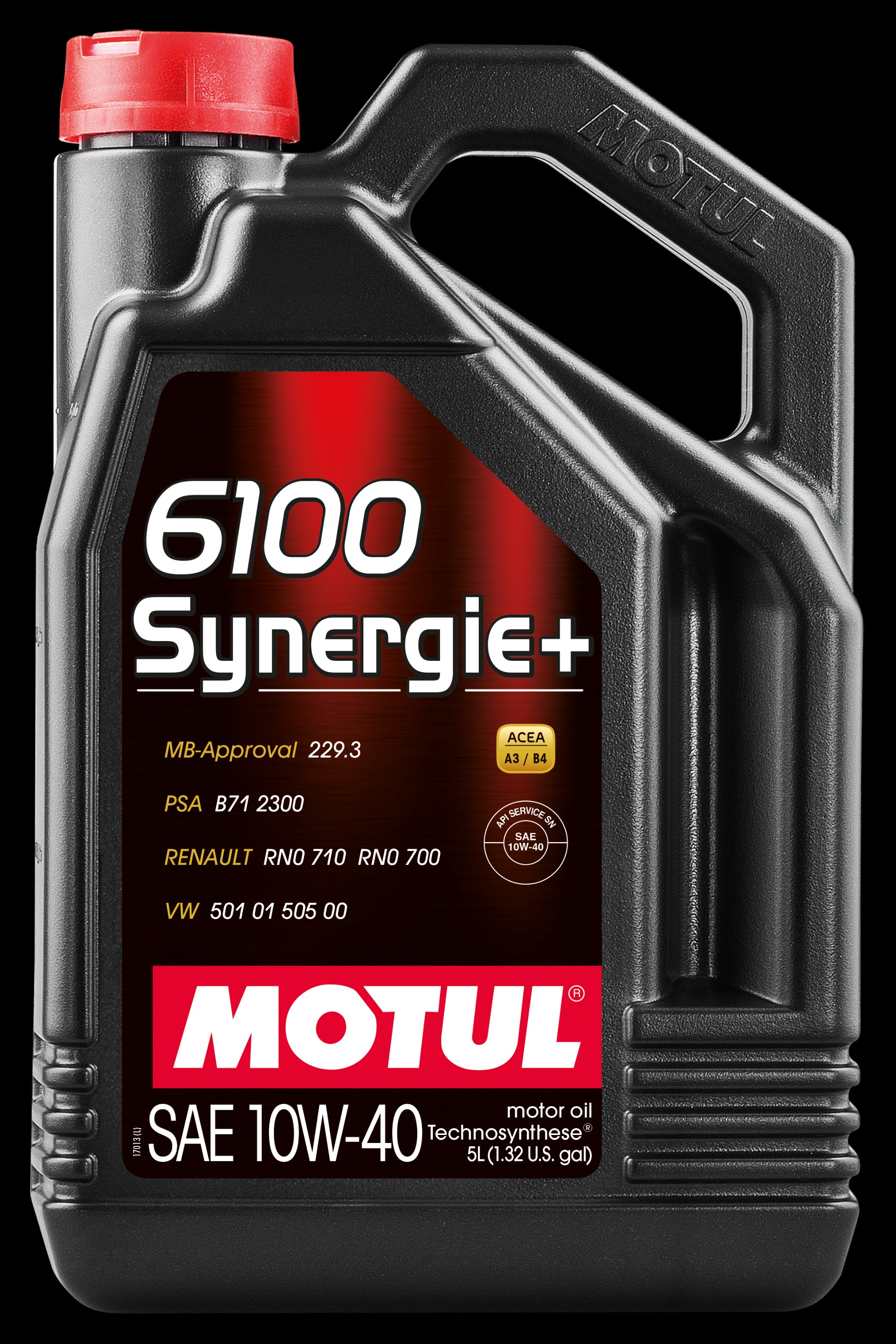 Motul 101493 - 6100 SYNERGIE+ 10W40 - 5L - Technosynthese Oil