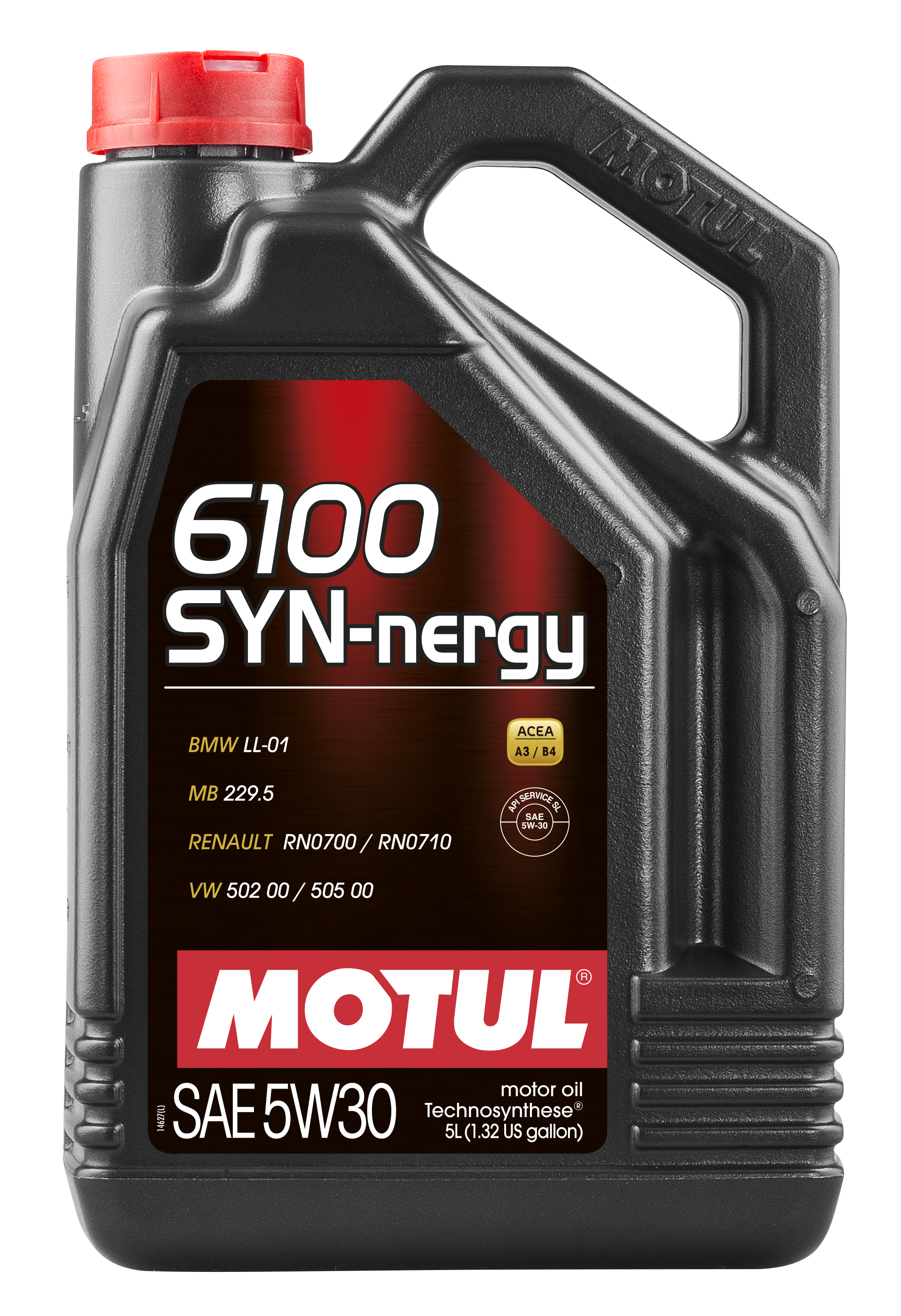 Motul 107972 - 5L Technosynthese Engine Oil 6100 SYN-NERGY 5W30 - VW 502 00 505 00 - MB 229.5