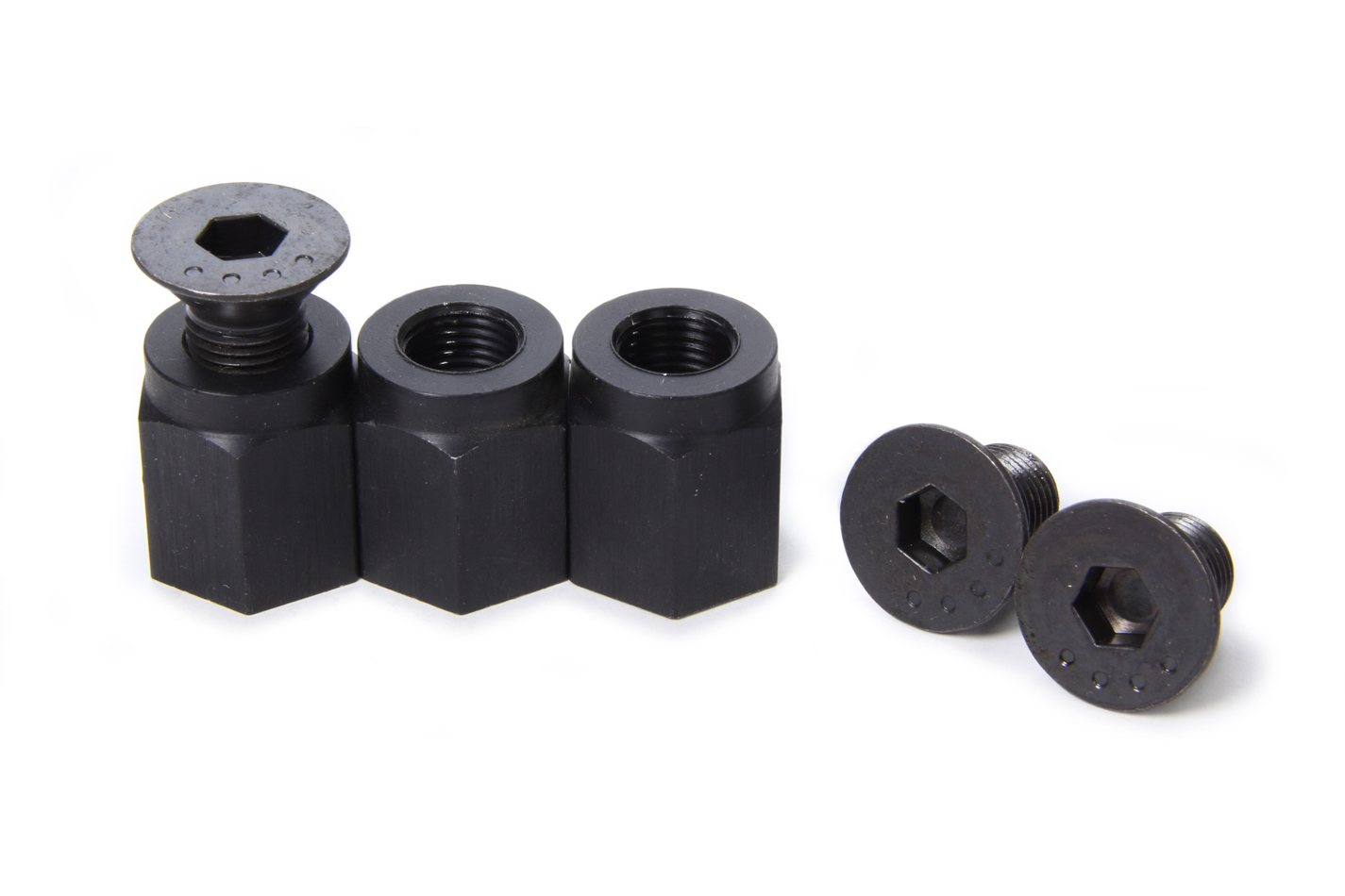 Mpd Racing MPD01790K - Brake Rotor Bolt - 1/2-20 in Thread - 1 in Long - Allen Head - Nuts Included - Aluminum - Black Anodized - MPD Sprint Hubs - Set of 3