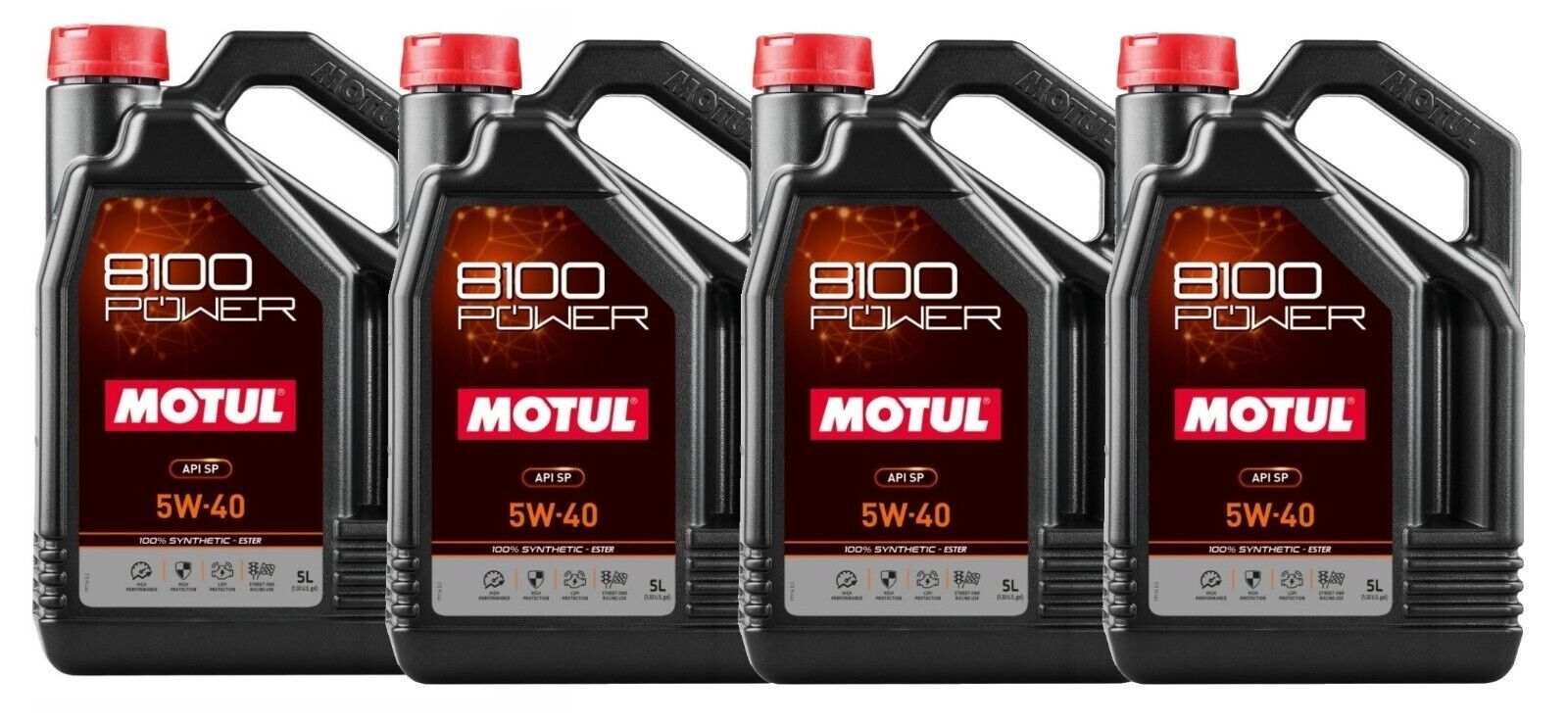 Motul 111809 - 5L 8100 Power 5W40 Full Synthetic Engine Oil