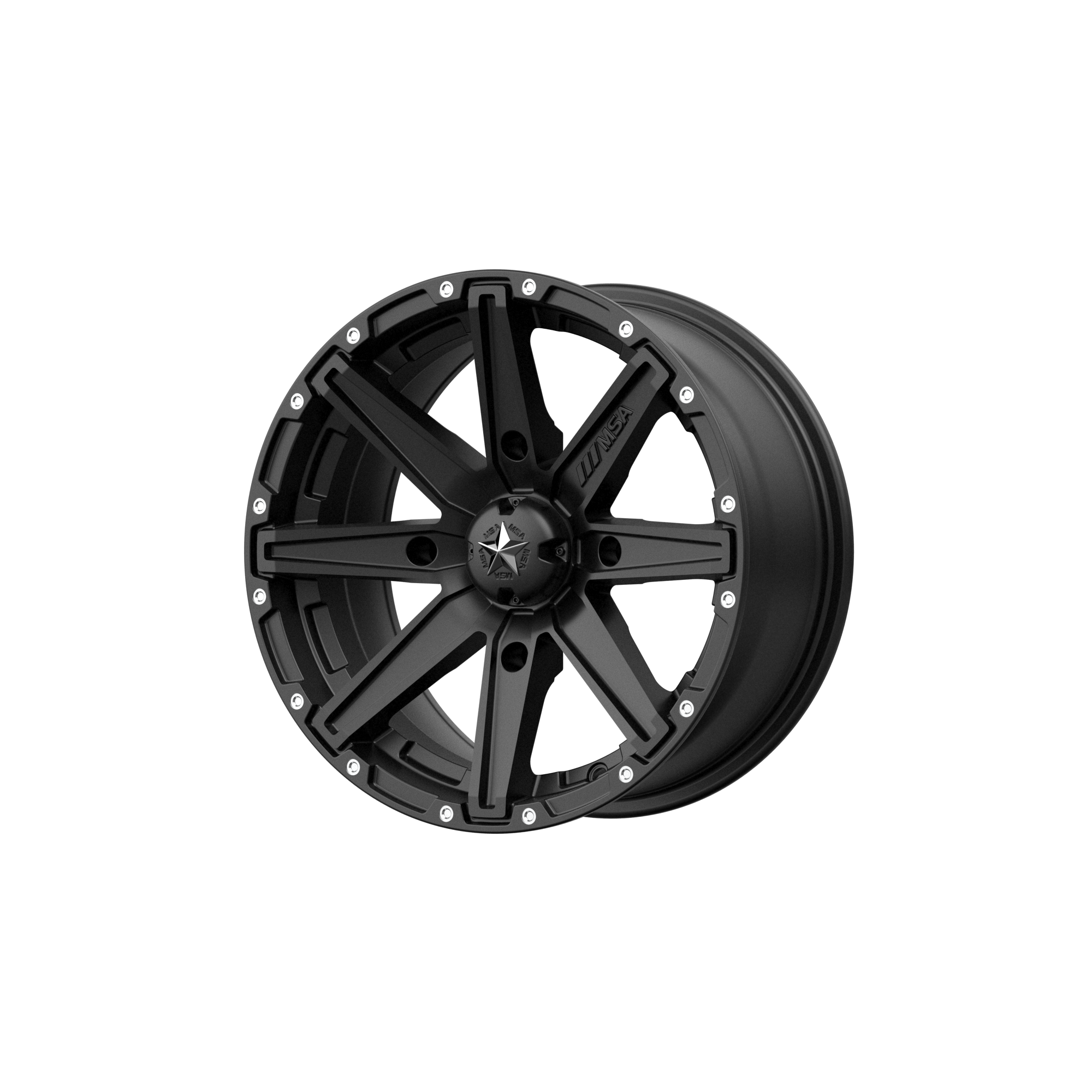 MSA Offroad Wheels M33-04756 - M33 Clutch 14X7 Satin Black