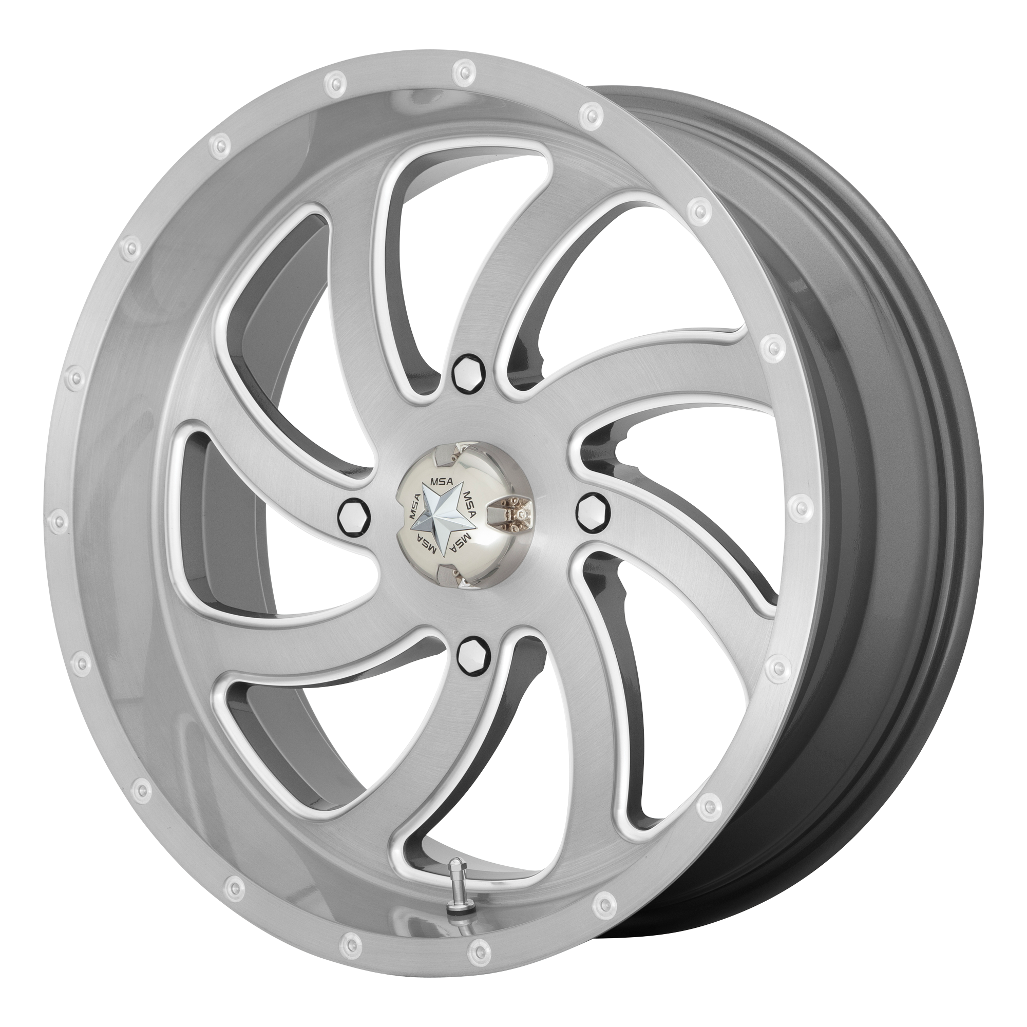 MSA Offroad Wheels M36-018737TI - M36 Switch 18X7 Brushed Titanium