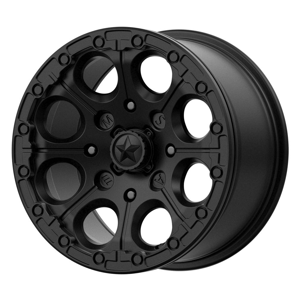 MSA Offroad Wheels M44-04737 - M44 Cannon Beadlock 14X7 Satin Black